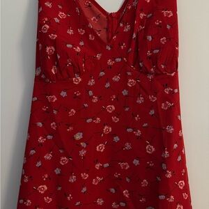 SHEIN Red Floral Dress